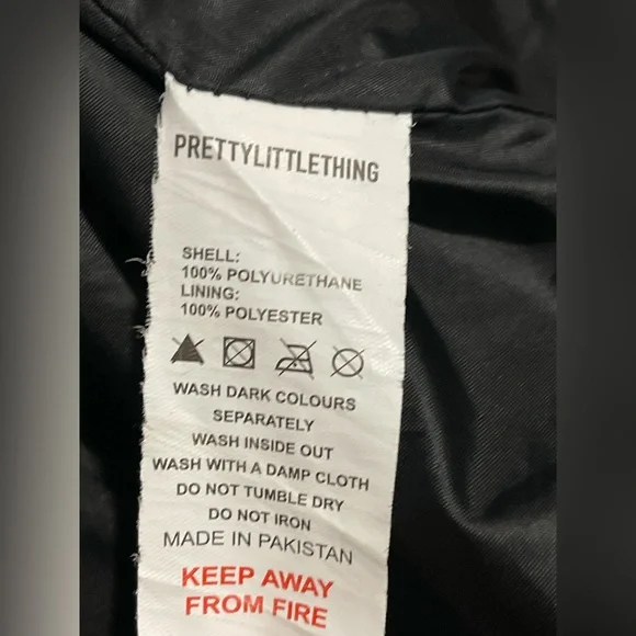 PrettyLittleThing Black Leather Biker Jacket - Picture 11 of 12